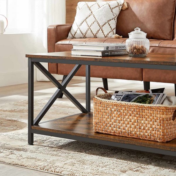 Amos Couchtisch 100 x 55 cm - Braun/Schwarz