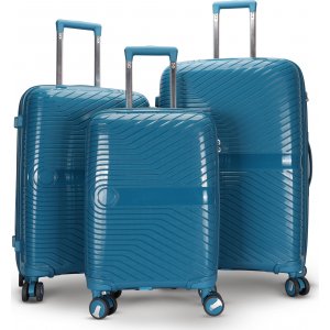 Blauer Oslo-Koffer mit Codeschloss, 3er-Set
