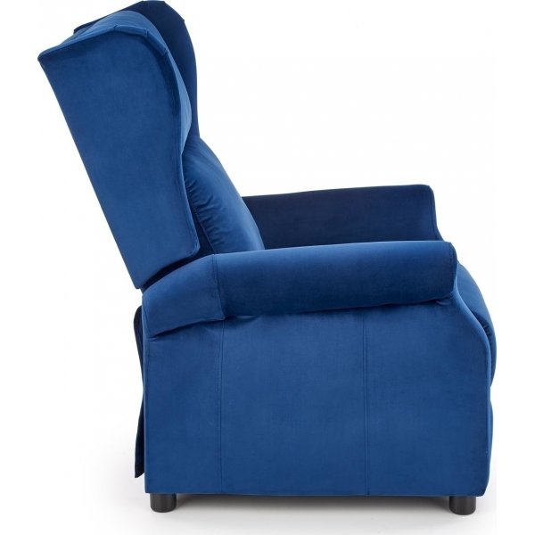 Relaxsessel aus blauem Stoff