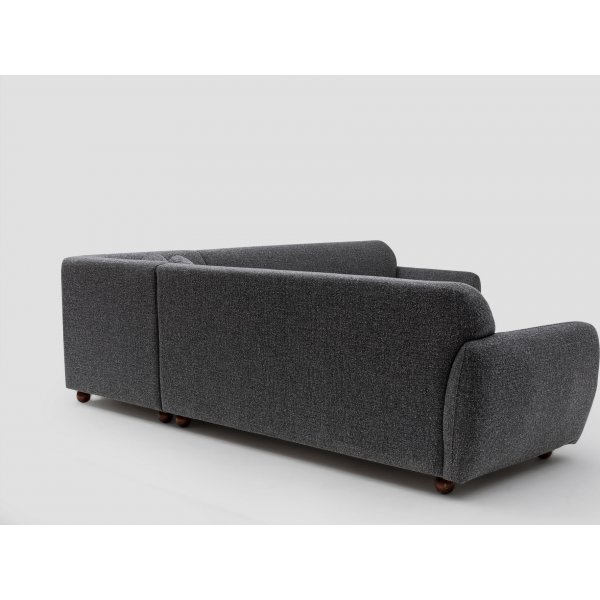 Ecksofa Eddy - Dunkelgrau
