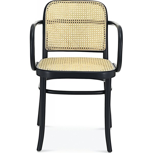 Stuhl Nr. 811 mit Rückenlehne und Sitzfläche aus Rattan - Beliebige Farbe des Gestells Stuhl Nr. 811 mit Rückenlehne und Sitzfläche aus Rattan - Beliebige Farbe des Gestells