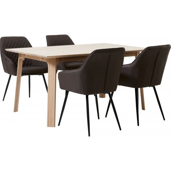 Florida Sessel aus braunem PU