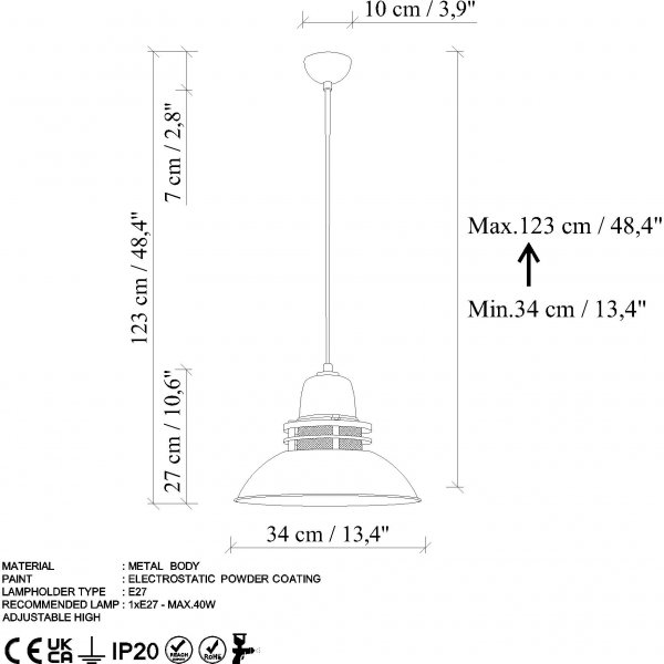 Tibet Deckenleuchte - Vintage