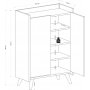 Ruby Schuhschrank - Anthrazit/Eiche