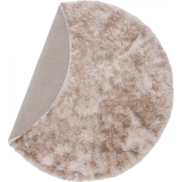 Knüpfteppich Elena - Champagnerfarbener Polyester Knüpfteppich Elena - Champagnerfarbener Polyester