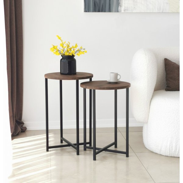 Neta Couchtisch 35/35 cm - Nussbaum