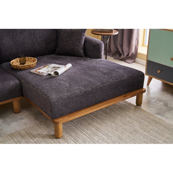 Reims Diwansofa rechts - Anthrazit