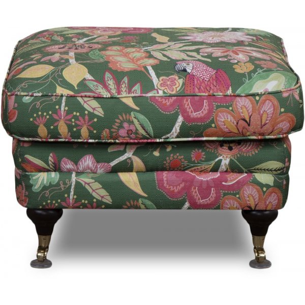 Howard Spirit Fußhocker aus Blumenstoff - Eden Parrot Green + Fleckentferner für Möbel Howard Spirit Fußhocker aus Blumenstoff - Eden Parrot Green + Fleckentferner für Möbel