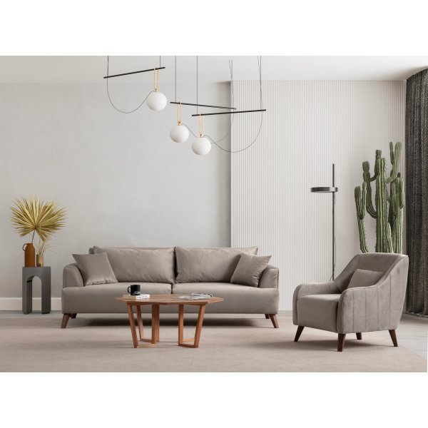 Buhara 3-Sitzer-Sofa - Hellgrau