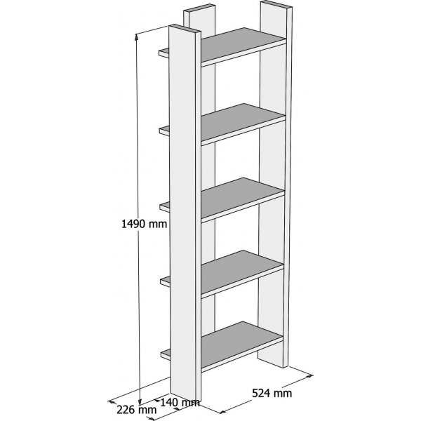 Bücherregal Viveka - Weiß Bücherregal Viveka - Weiß