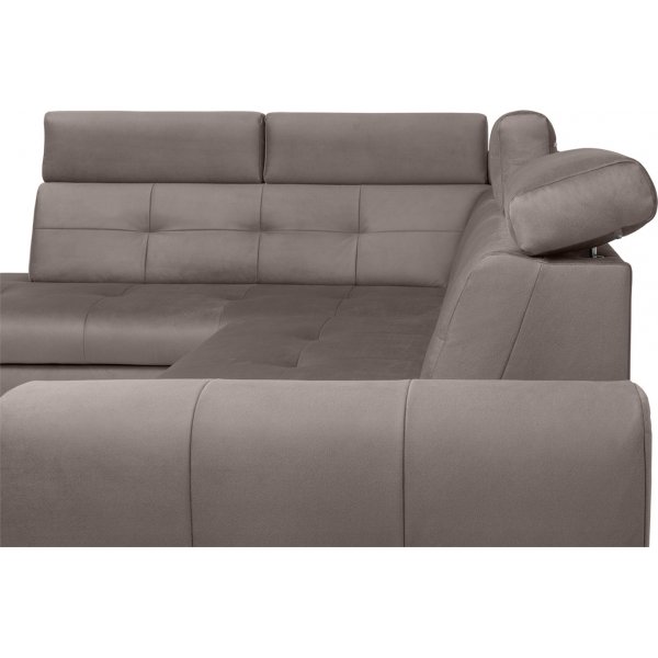 Matras Ecksofa mit offenem Ende links - Grau