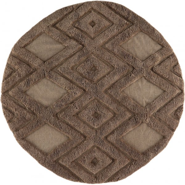 Dahlien-Wollteppich - Dunkelbraun Dahlien-Wollteppich - Dunkelbraun