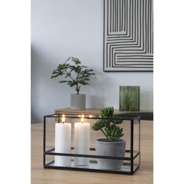 Hurricane Kerzenständer 30x12x15 cm - Schwarz Hurricane Kerzenständer 30x12x15 cm - Schwarz