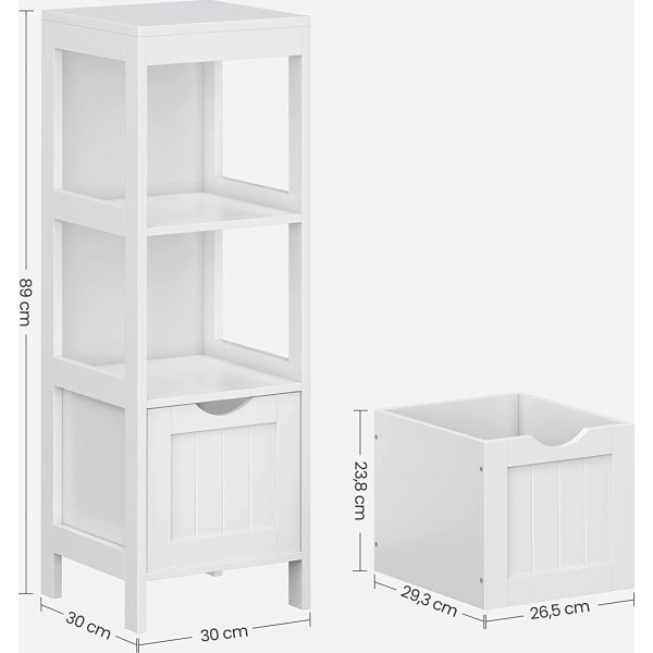 Annette Badezimmerregal - Wei