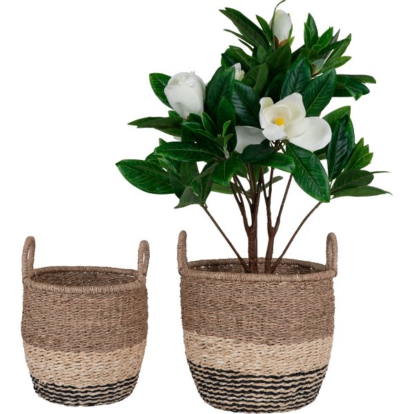 Lima-Korbset, 2-tlg. Natur/Braun/Schwarz Lima-Korbset, 2-tlg. Natur/Braun/Schwarz