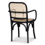 Malmby Gestellstuhl Bugholz schwarz/Rattan + Mbelfe