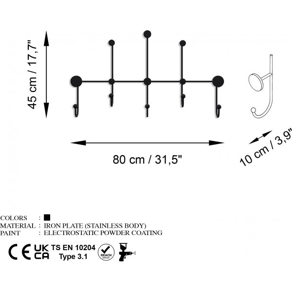 Lyon Kleiderbügel - Schwarz Lyon Kleiderbügel - Schwarz