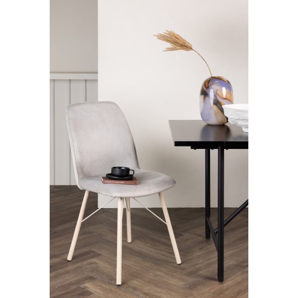 Alltags-Esszimmerstuhl - Grau/Weiß getüncht Alltags-Esszimmerstuhl - Grau/Weiß getüncht