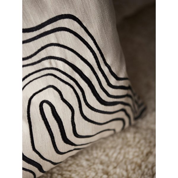 Curve Kissenbezug 45 x 45 cm - Schwarz/Wei