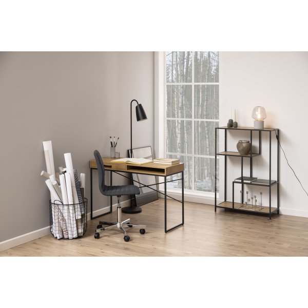 Seaford Schreibtisch 110 cm - Eiche/schwarz Seaford Schreibtisch 110 cm - Eiche/schwarz