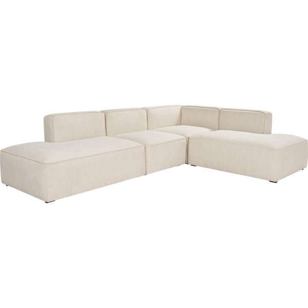 Mehr Ecksofa mit offenen Enden rechts - Creme