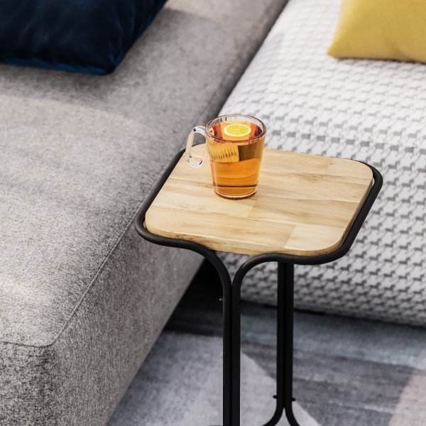 Vela 1 Beistelltisch - Schwarz/Beige Vela 1 Beistelltisch - Schwarz/Beige