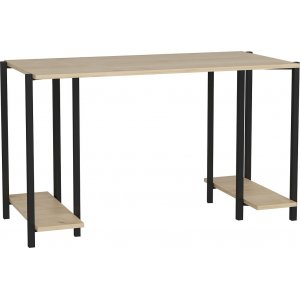 Academy Schreibtisch 125,2 x 60 cm - Schwarz/Eiche