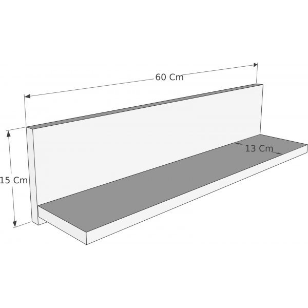 Regalwandregal - Kiefer/Schwarz