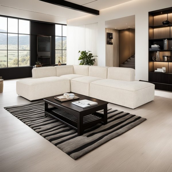 Mehr Ecksofa mit offenen Enden links - Creme Mehr Ecksofa mit offenen Enden links - Creme