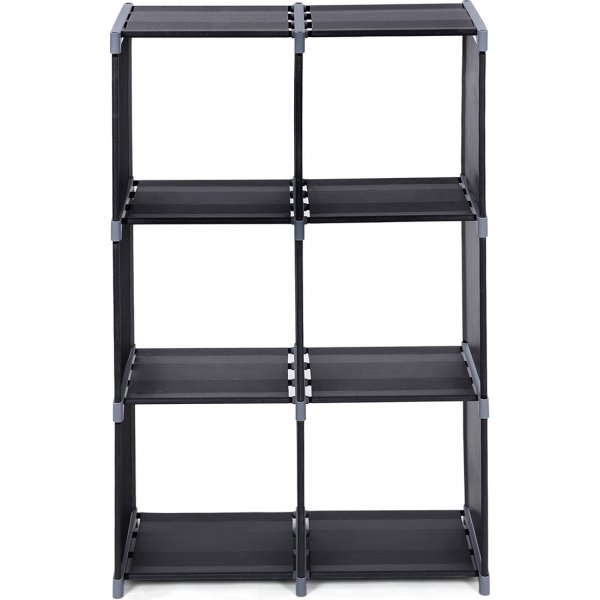 Kasper Regal 6 F�cher - Schwarz/Grau