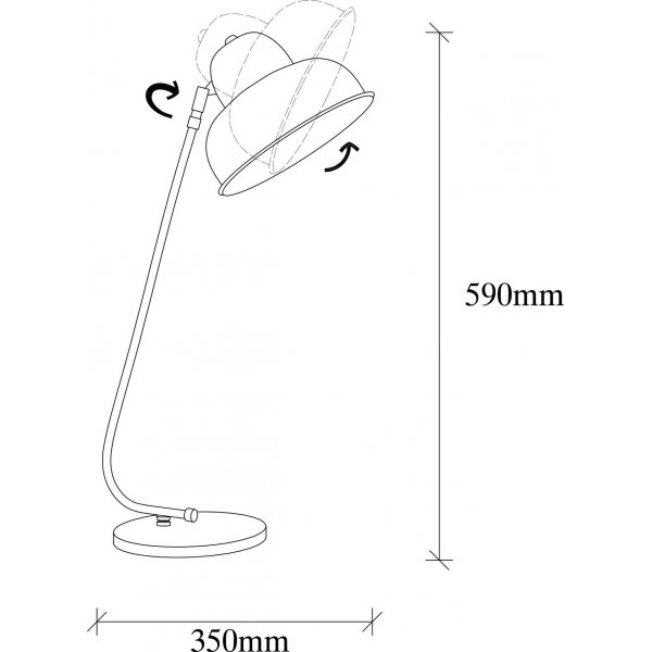 Bergamo Tischlampe - Schwarz