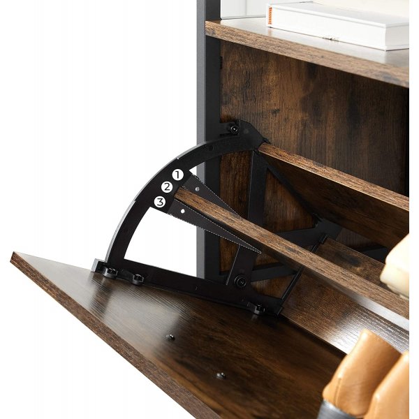 Mattias Schuhschrank 60 x 130 cm - Braun/Schwarz Mattias Schuhschrank 60 x 130 cm - Braun/Schwarz