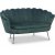 Kingsley 2-Sitzer-Sofa in Samt - Grn / Chrom + Mbelpflegeset fr Textilien