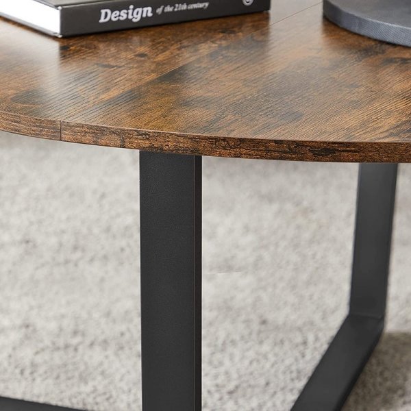 Beppe Couchtisch 88 cm - Braun/Schwarz