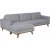 Graues Ranger-Diwan-Sofa, wendbarer Diwan