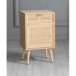 Nachttisch aus Rattan/Eiche - Stockholm + Fleckentferner für Möbel Nachttisch aus Rattan/Eiche - Stockholm + Fleckentferner für Möbel