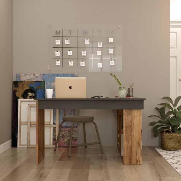 Tywin Eckschreibtisch 129x120 cm - Kiefer/schwarz Tywin Eckschreibtisch 129x120 cm - Kiefer/schwarz