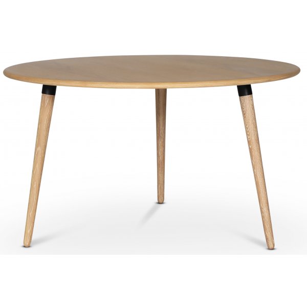 Omni-Essgruppe, runder Esstisch Ø130 cm inkl. 4 weißen Rohrstühlen Castor - Whitewash Omni-Essgruppe, runder Esstisch Ø130 cm inkl. 4 weißen Rohrstühlen Castor - Whitewash