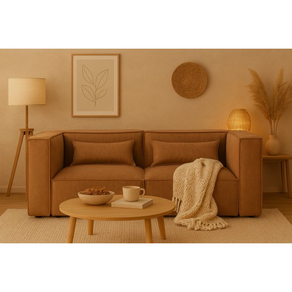 Nees Modulsofa in Cognac Combo 5