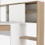 Function Plus Schreibtisch 138,4 x 101,6 x 141,1 cm - Wei/Eiche