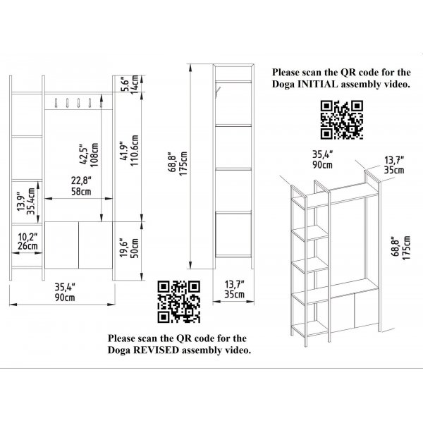 Doga Flurmöbel - Weiß/Gold Doga Flurmöbel - Weiß/Gold