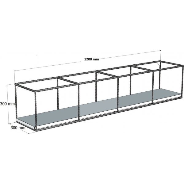 Wandregal Miray - Nussbaum/schwarz