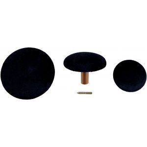 Giza Wandknöpfe zum Aufhängen - Schwarz/Messing - 3 Stk Giza Wandknöpfe zum Aufhängen - Schwarz/Messing - 3 Stk