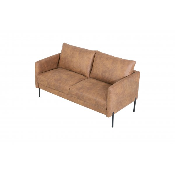 Kingsley 2,5-Sitzer Sofa - Cognac (ko-Leder) + Textilreinigung fr Mbel