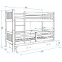 Carino Etagenbett mit Aufbewahrungsbox - Jede Farbe & Gre