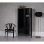 Vitrine Revel H170 cm - Schwarz / Dunkel getntes Glas