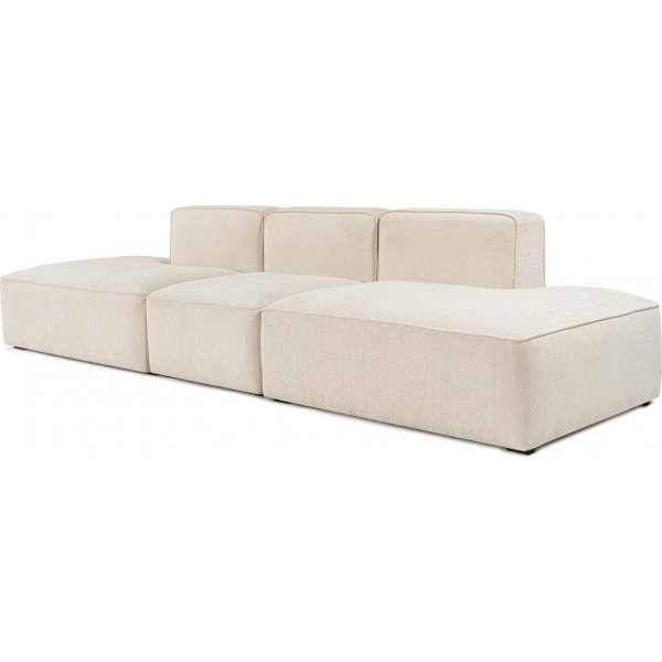 Mehr 3-Sitzer-Sofa mit offenen Enden - Creme