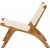 Rike Loungesessel - Creme PU/Teak