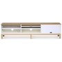 Alvaret Medienbank 188 cm - Eiche gelt / Wei
