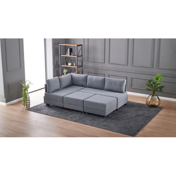 Ecksofa Fly - Grau